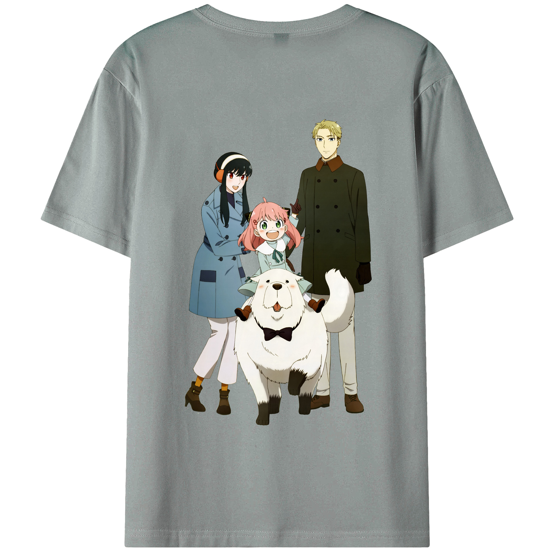 （画像用） SPY×FAMILY间谍家家酒 綿100％ メンズ半袖Tシャツ（バックプリント） 通気性